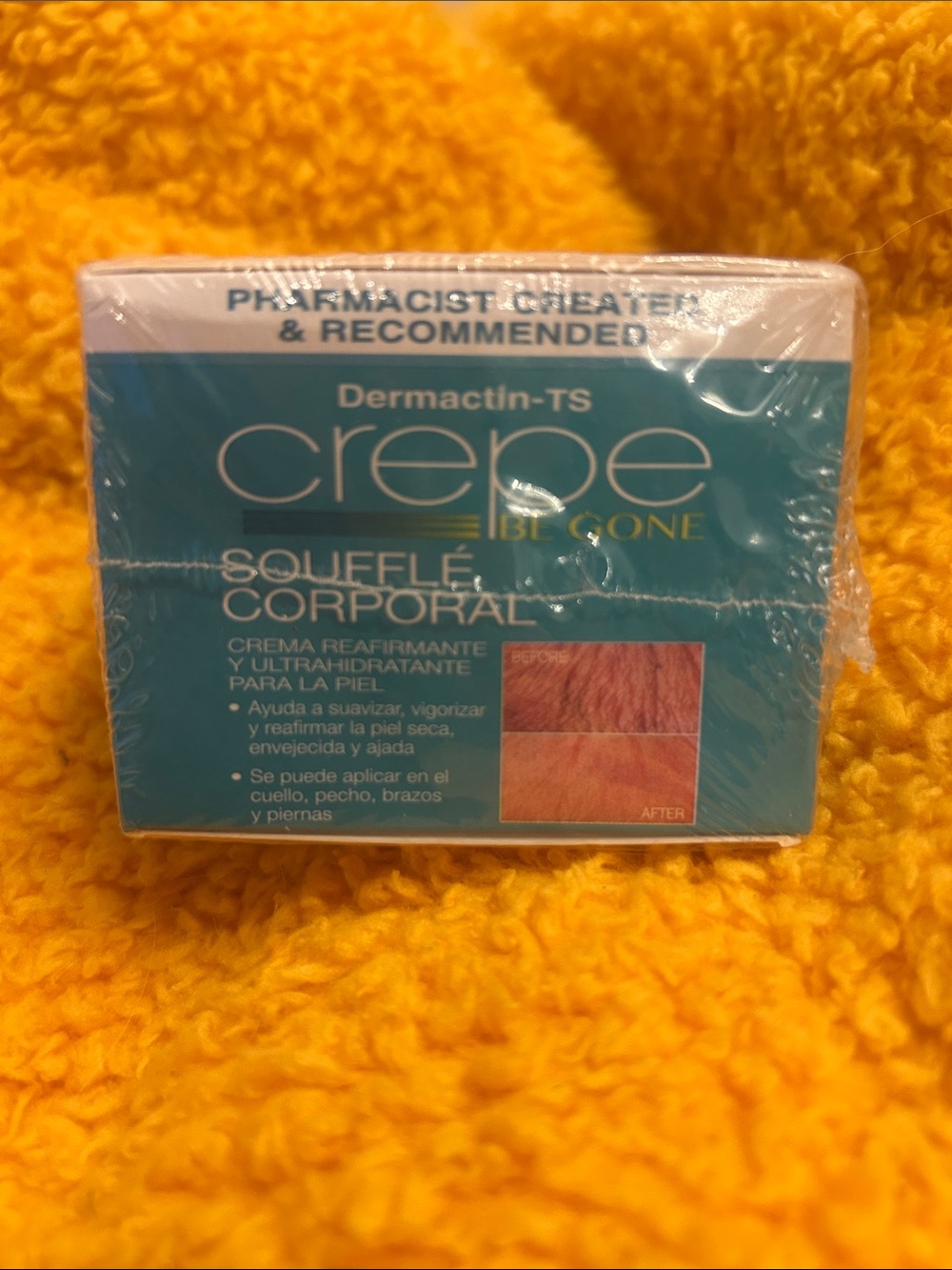 Dermactin-TS Crepe Be Gone Soufflé Corporal - Teal & White Packaging